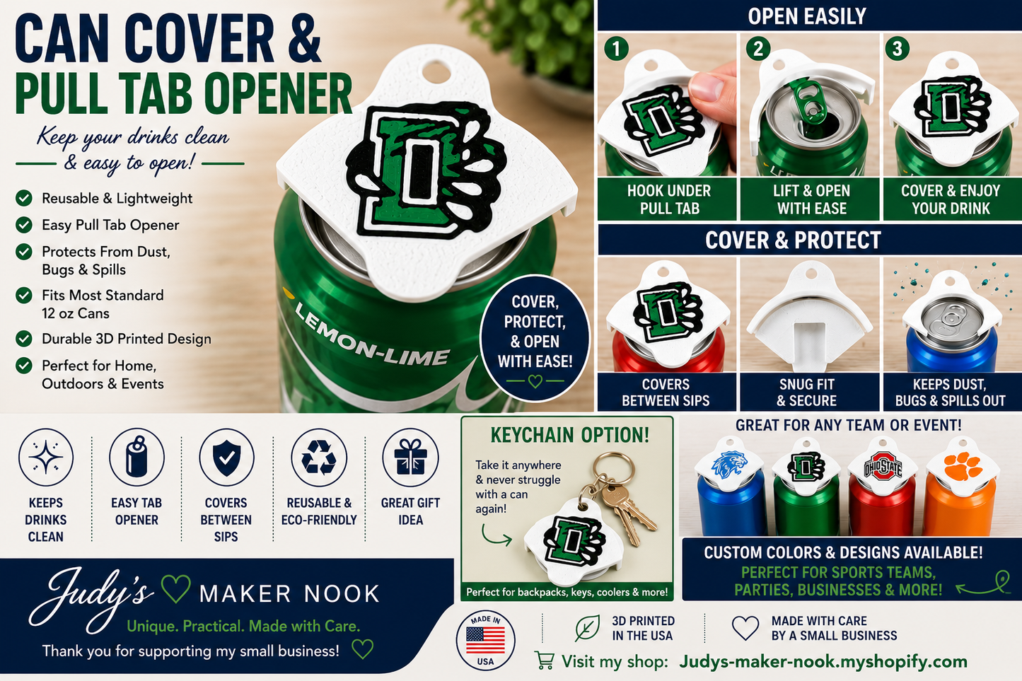 Can Cover & Pull Tab Opener